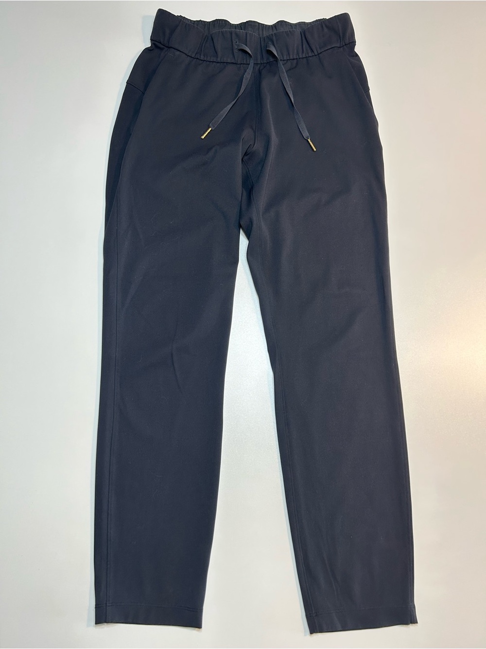 Lululemon On The Fly 7/8 Tapered Travel Pant Black Luxtreme Office